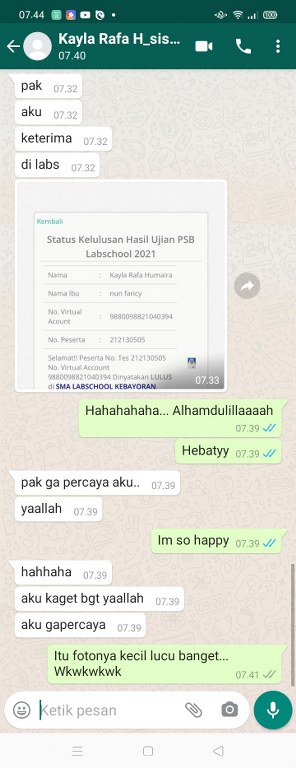 Guru Les Privat Persiapan Test Masuk SMA Labschool