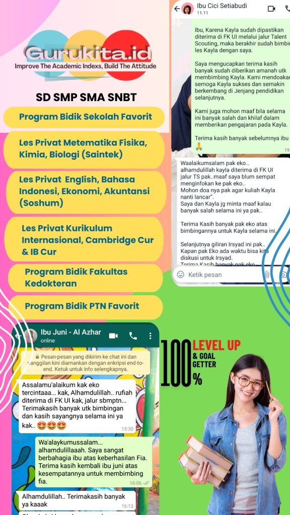 Guru Les Privat di TEBET, Jakarta Selatan. SD SMP SMA SNBT