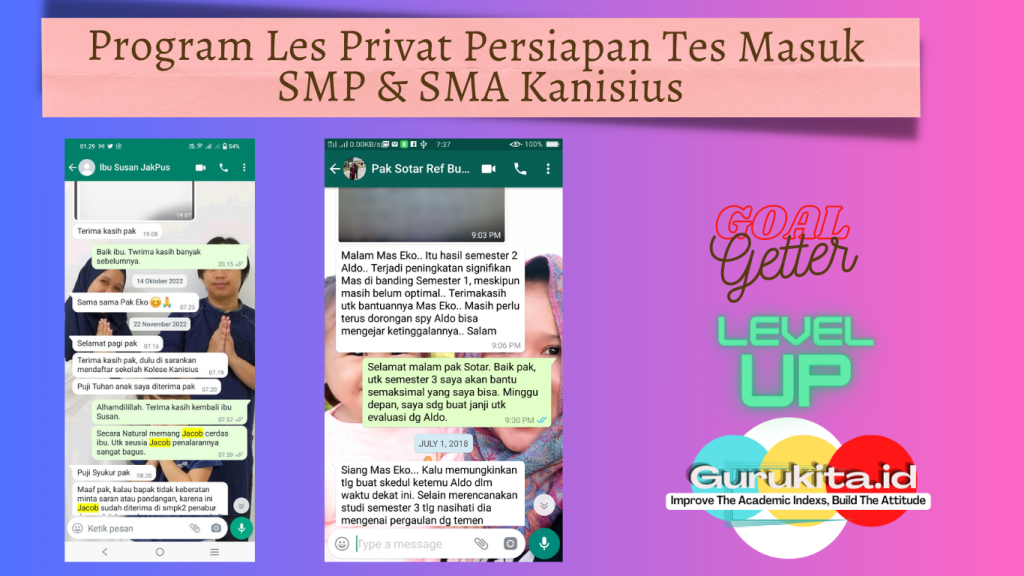 Guru Les Privat Khusus Persiapan Tes Masuk SMP & SMA Kanisius Jakarta