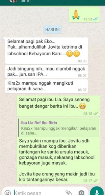 Guru Les Privat Bidik SMA Favorit Jakarta, Bogor, Depok, Tangerang, Bekasi